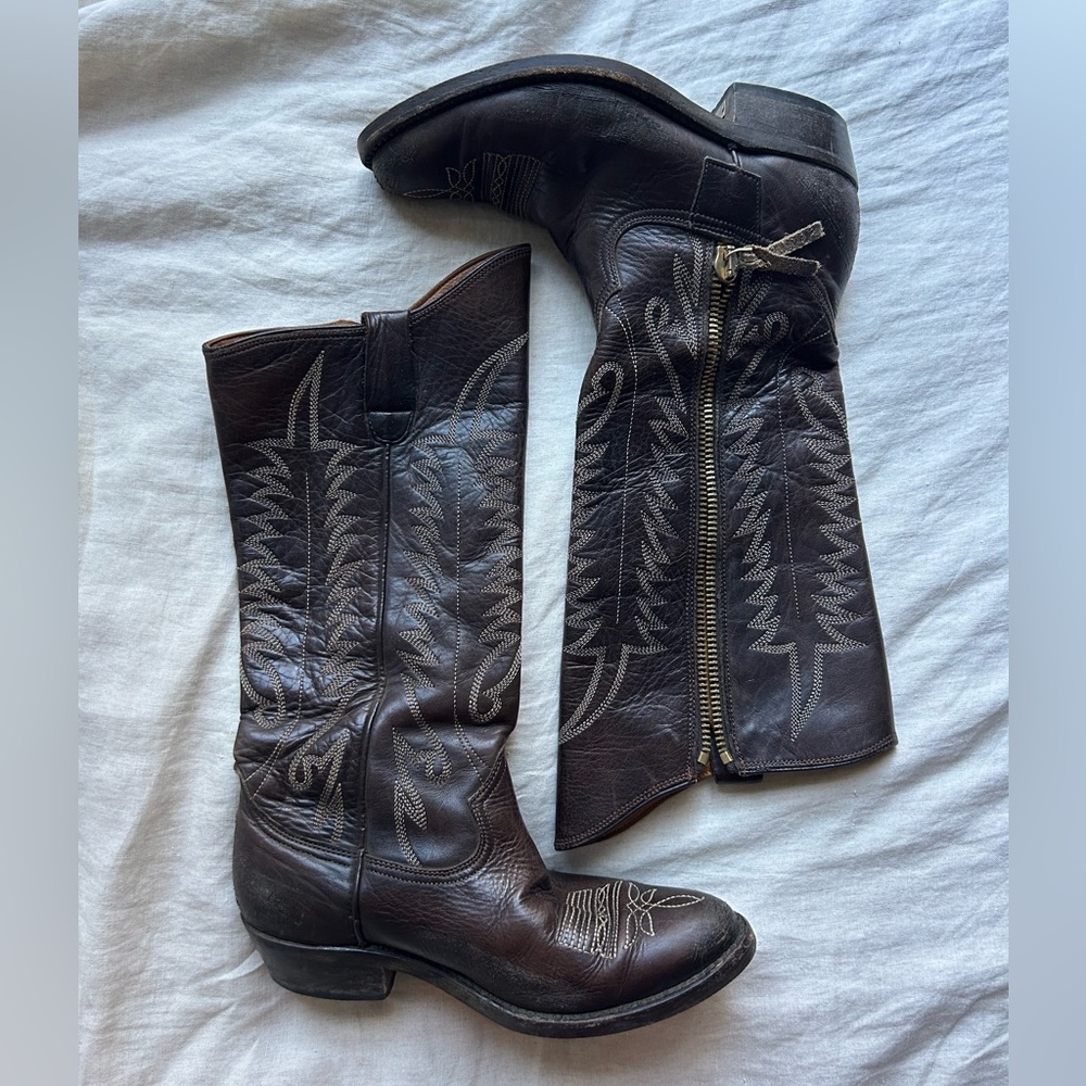 Golden Goose Wish Star leather cowboy boots